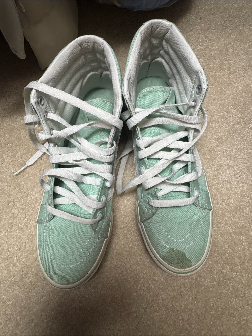 Vans Women’s Mint High-Top Canvas Sneakers